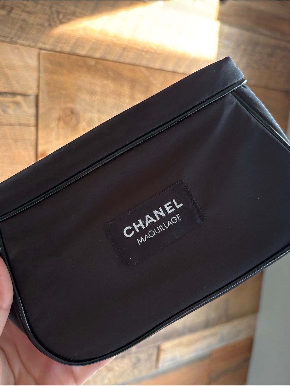 CHANEL Black Maquillage Cosmetic Pouch